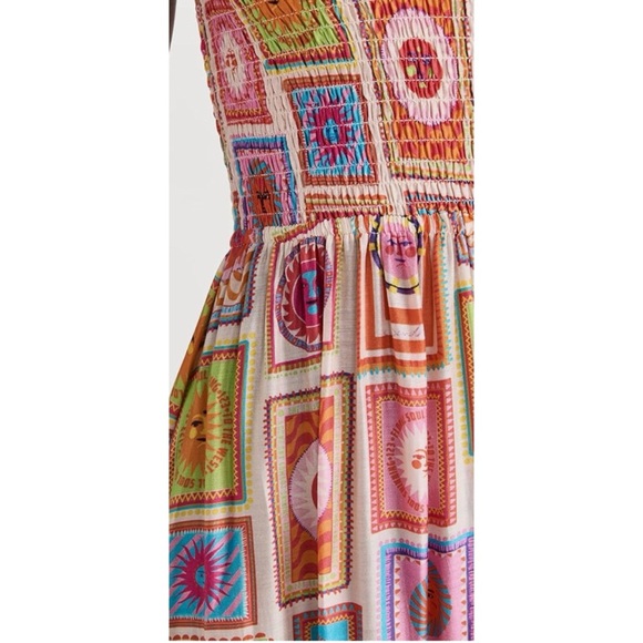 Sundress Joe Ibiza Sun Printed Smocked One Shoulder Maxi Dress XS/S - Picture 14 of 16